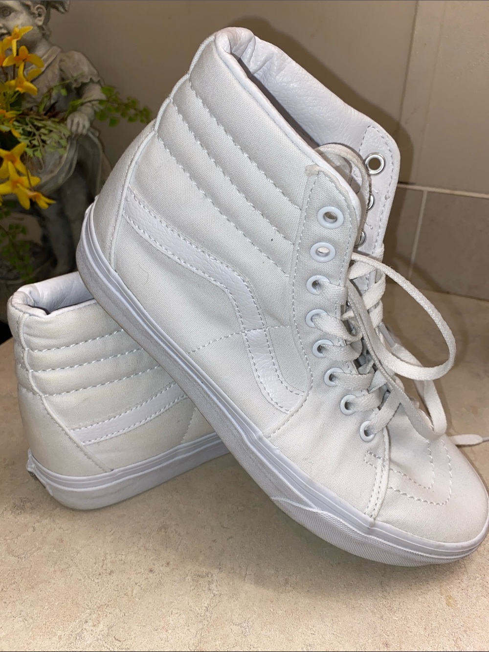 Vans Women's White High-Top Skate Sneakers